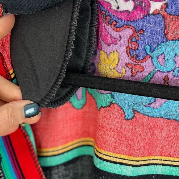 Vintage Box Office Jacket 80s Lightweight Floral Print Short Waist - Picture 6 of 10